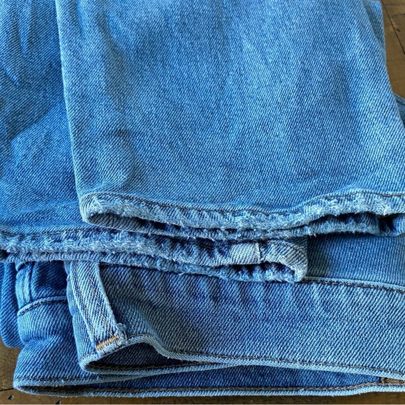Madewell The Momjean Florian Wash TENCEL Denim Yoke-Pocket Blue Retro High Rise - Picture 13 of 13